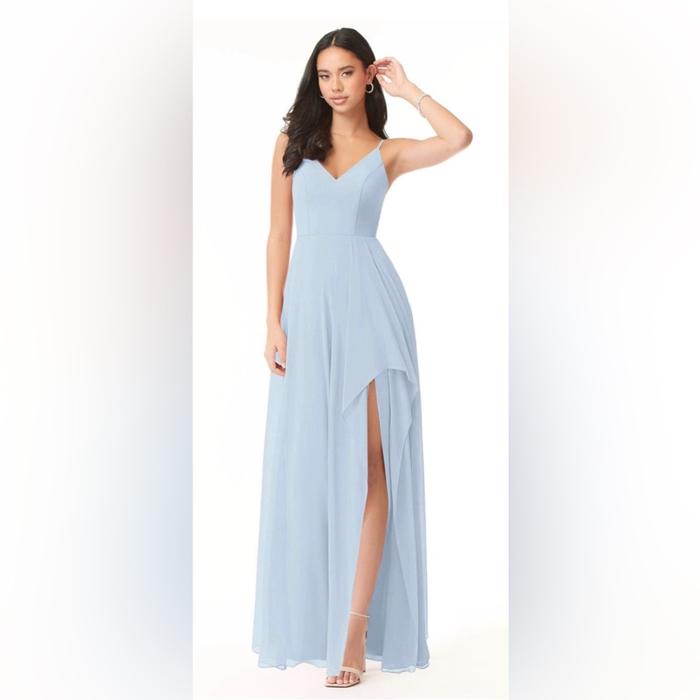 Azazie Collette dress in dolphin grey - size 10